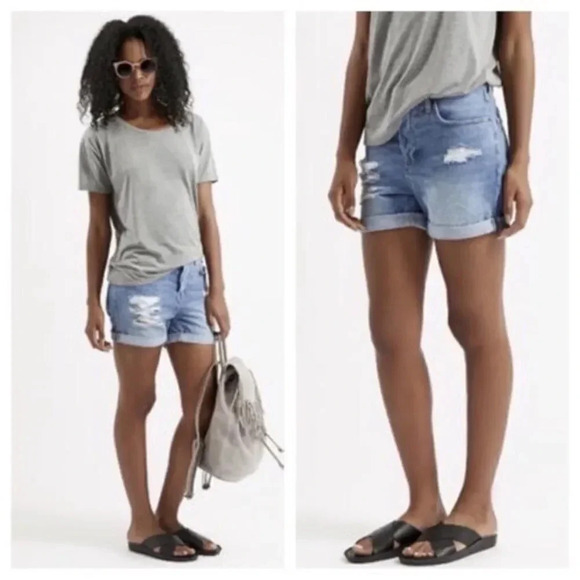 Topshop Moto Hayden Ripped shorts - Picture 3 of 13